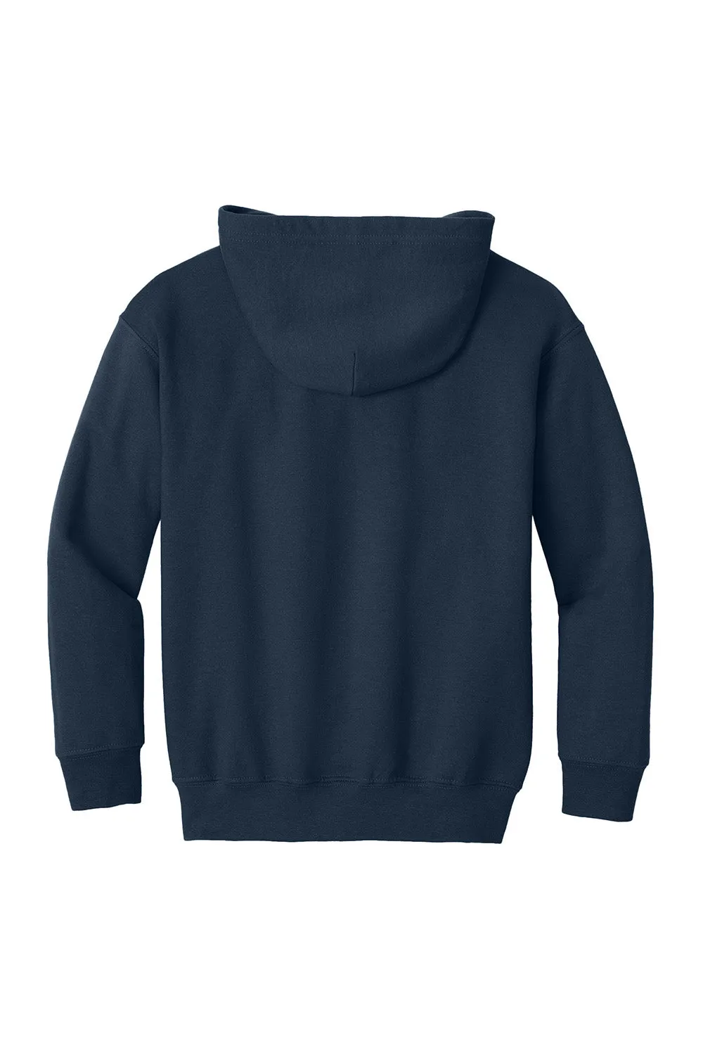 Gildan Youth Heavy Blend Full Zip Hooded Sweatshirt Hoodie w/ Pockets - Navy Blue  Affordable Clothing Gildan