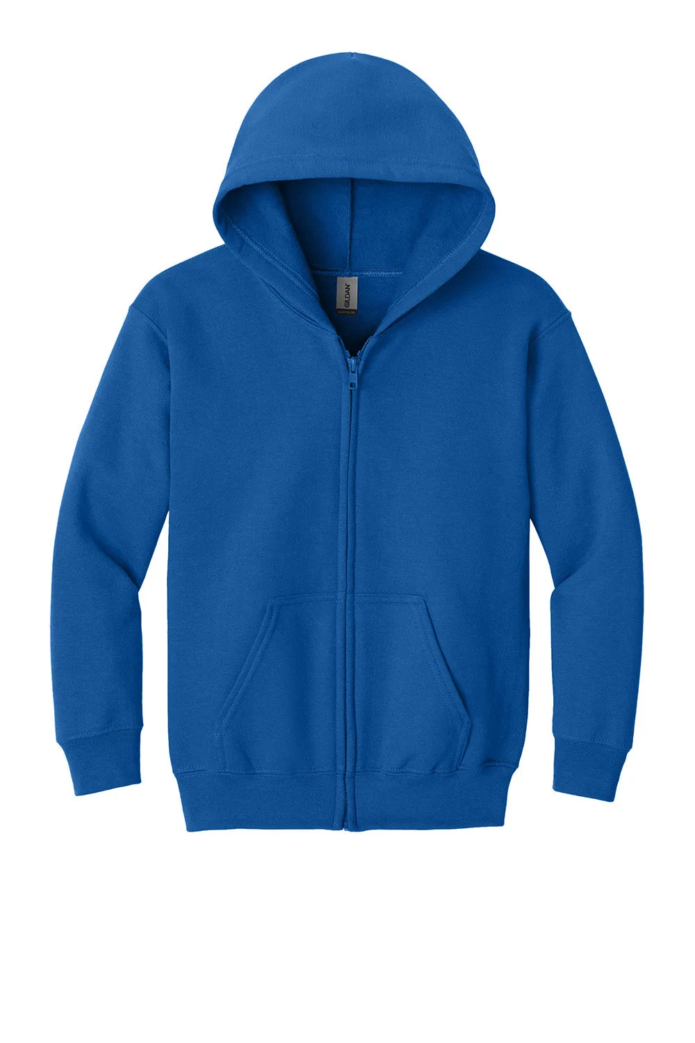 Gildan Youth Heavy Blend Full Zip Hooded Sweatshirt Hoodie w/ Pockets - Royal Blue  Affordable Clothing Gildan