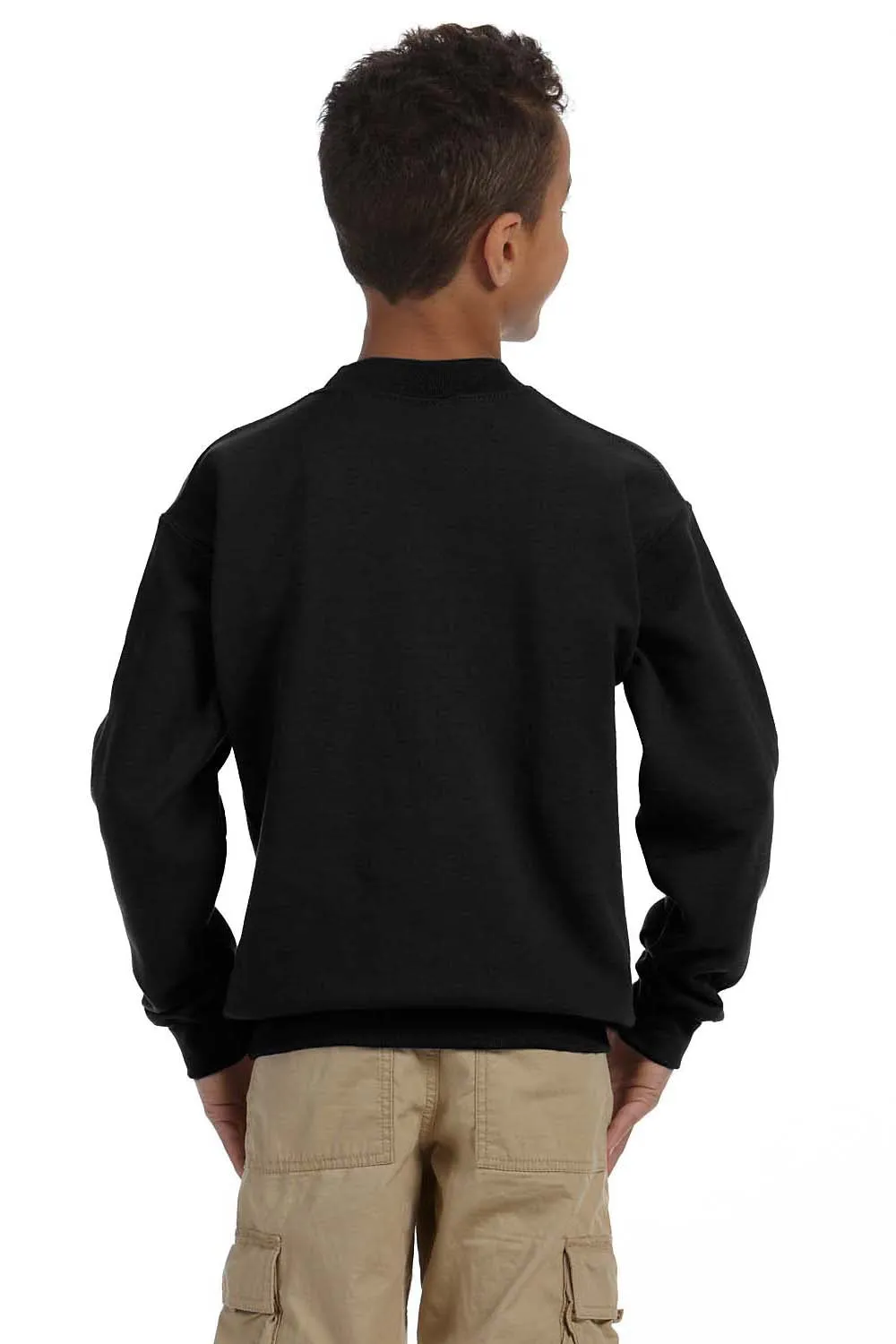 Gildan Youth Pill Resistant Fleece Crewneck Sweatshirt - Black  Affordable Clothing Gildan