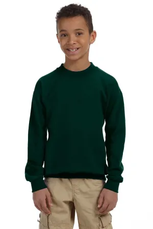 Gildan Youth Pill Resistant Fleece Crewneck Sweatshirt - Forest Green  Affordable Clothing Gildan
