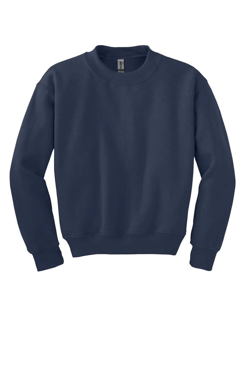 Gildan Youth Pill Resistant Fleece Crewneck Sweatshirt - Navy Blue