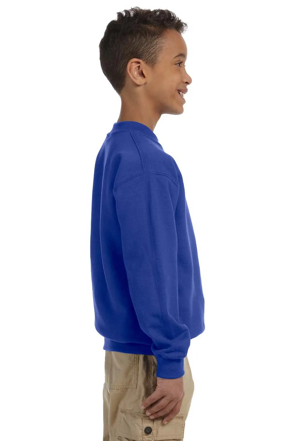 Gildan Youth Pill Resistant Fleece Crewneck Sweatshirt - Royal Blue  Affordable Clothing Gildan
