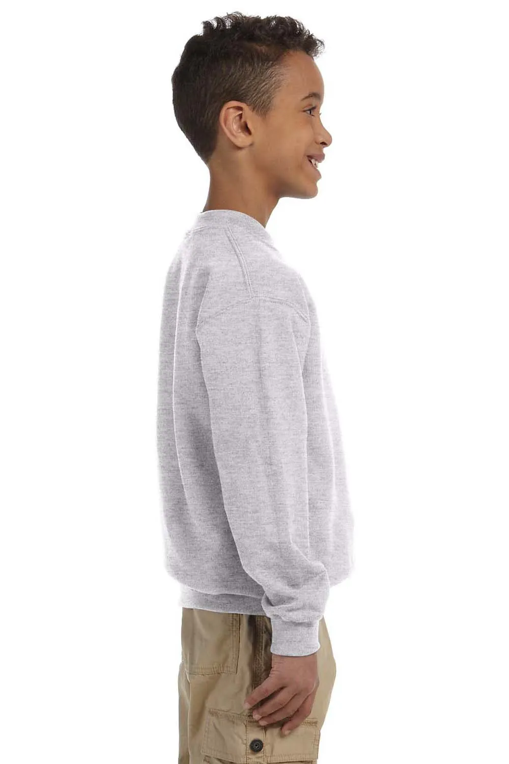 Gildan Youth Pill Resistant Fleece Crewneck Sweatshirt - Sport Grey  Affordable Clothing Gildan