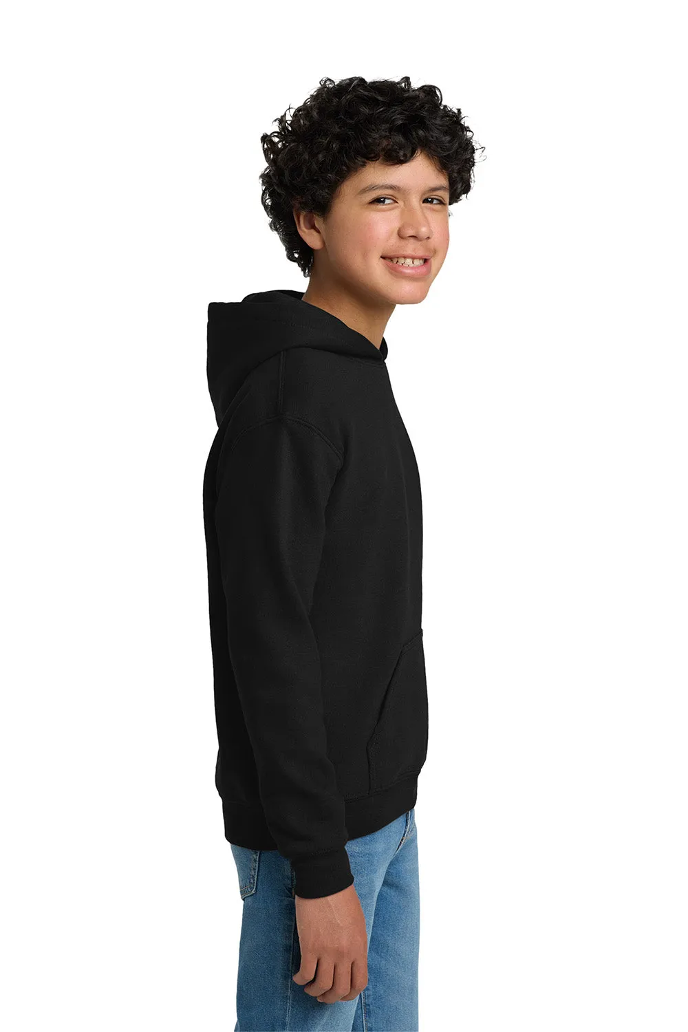 Gildan Youth Pill Resistant Hooded Sweatshirt Hoodie w/ Pouch Pocket - Black  Affordable Clothing Gildan