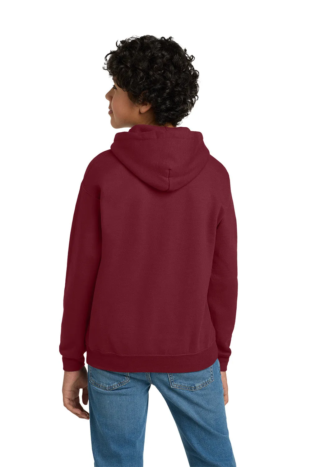 Gildan Youth Pill Resistant Hooded Sweatshirt Hoodie w/ Pouch Pocket - Cardinal Red  Affordable Clothing Gildan