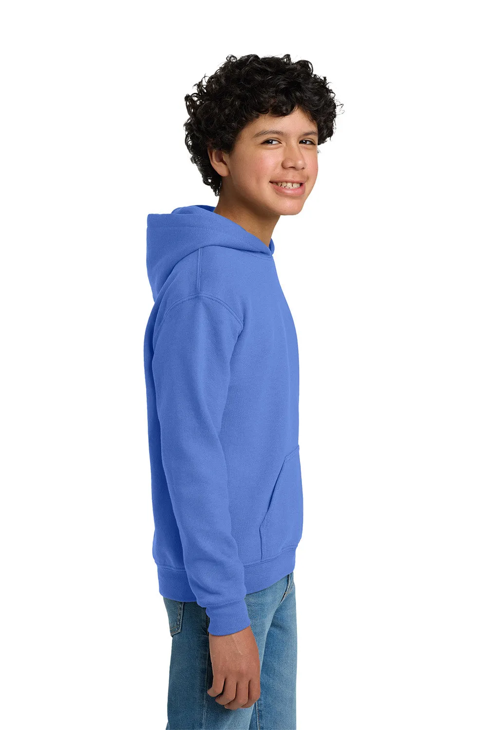 Gildan Youth Pill Resistant Hooded Sweatshirt Hoodie w/ Pouch Pocket - Carolina Blue