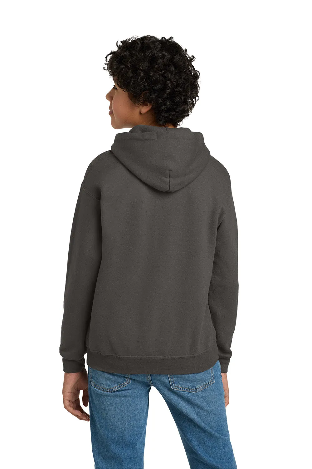 Gildan Youth Pill Resistant Hooded Sweatshirt Hoodie w/ Pouch Pocket - Charcoal Grey  Affordable Clothing Gildan