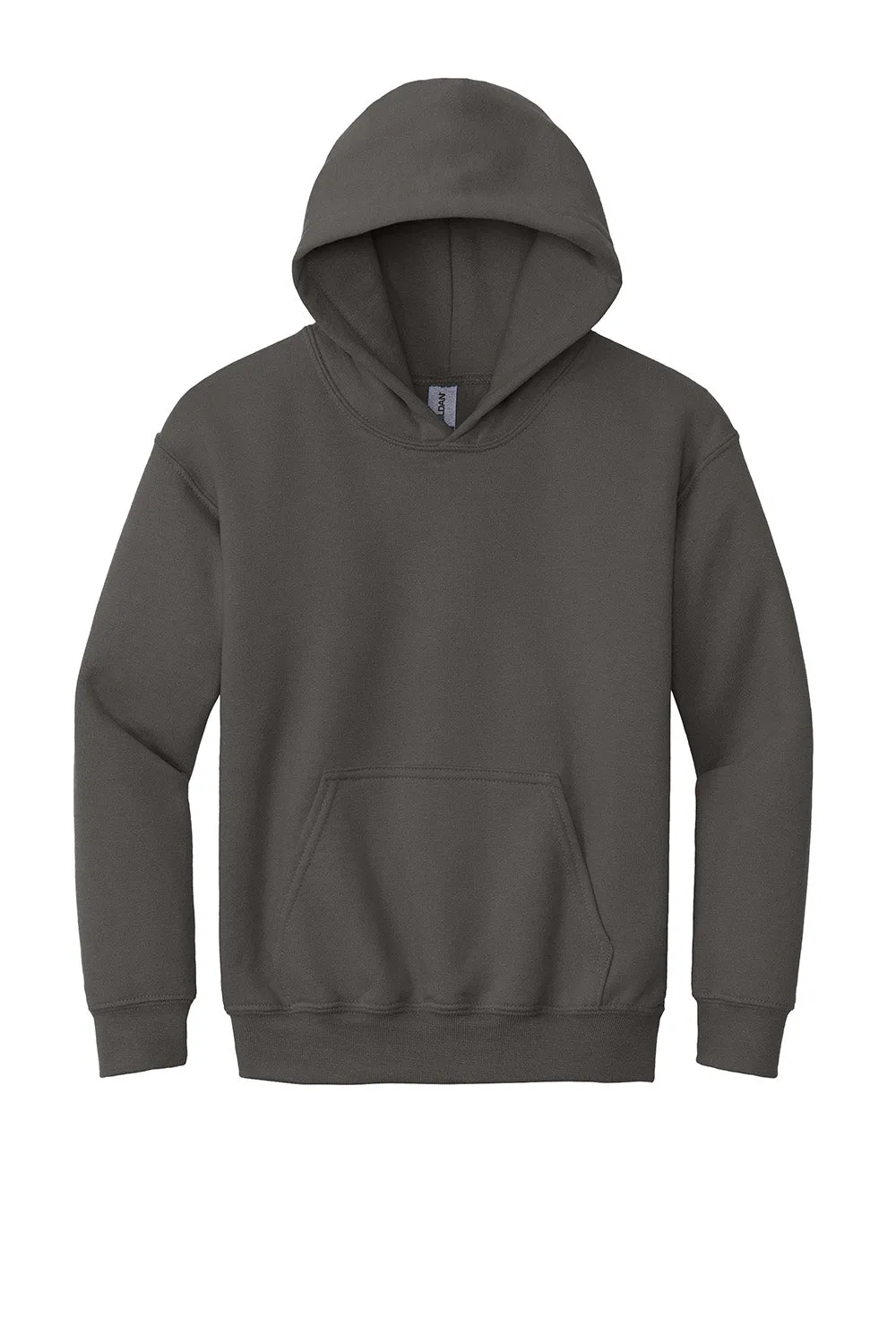 Gildan Youth Pill Resistant Hooded Sweatshirt Hoodie w/ Pouch Pocket - Charcoal Grey  Affordable Clothing Gildan