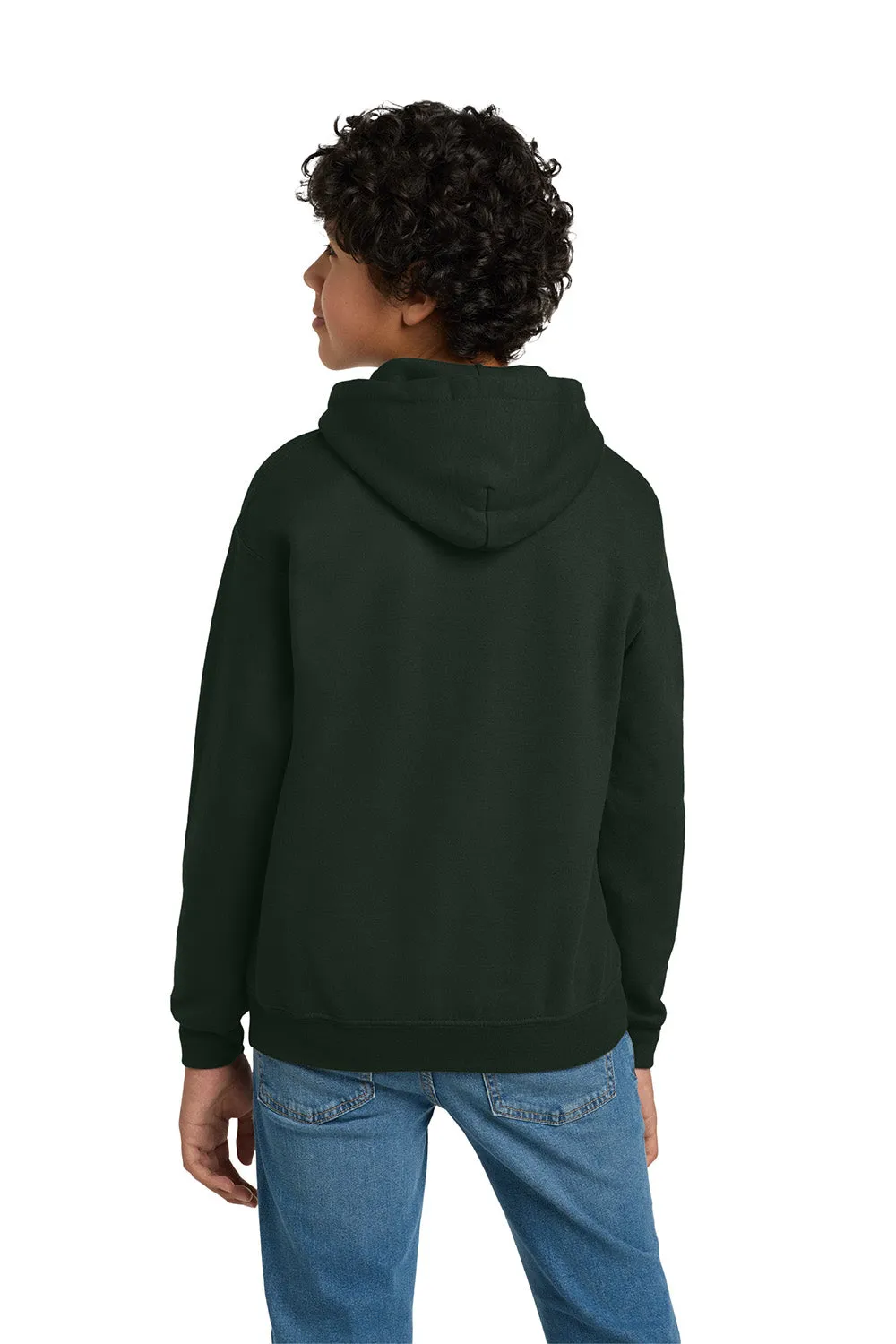 Gildan Youth Pill Resistant Hooded Sweatshirt Hoodie w/ Pouch Pocket - Forest Green  Affordable Clothing Gildan