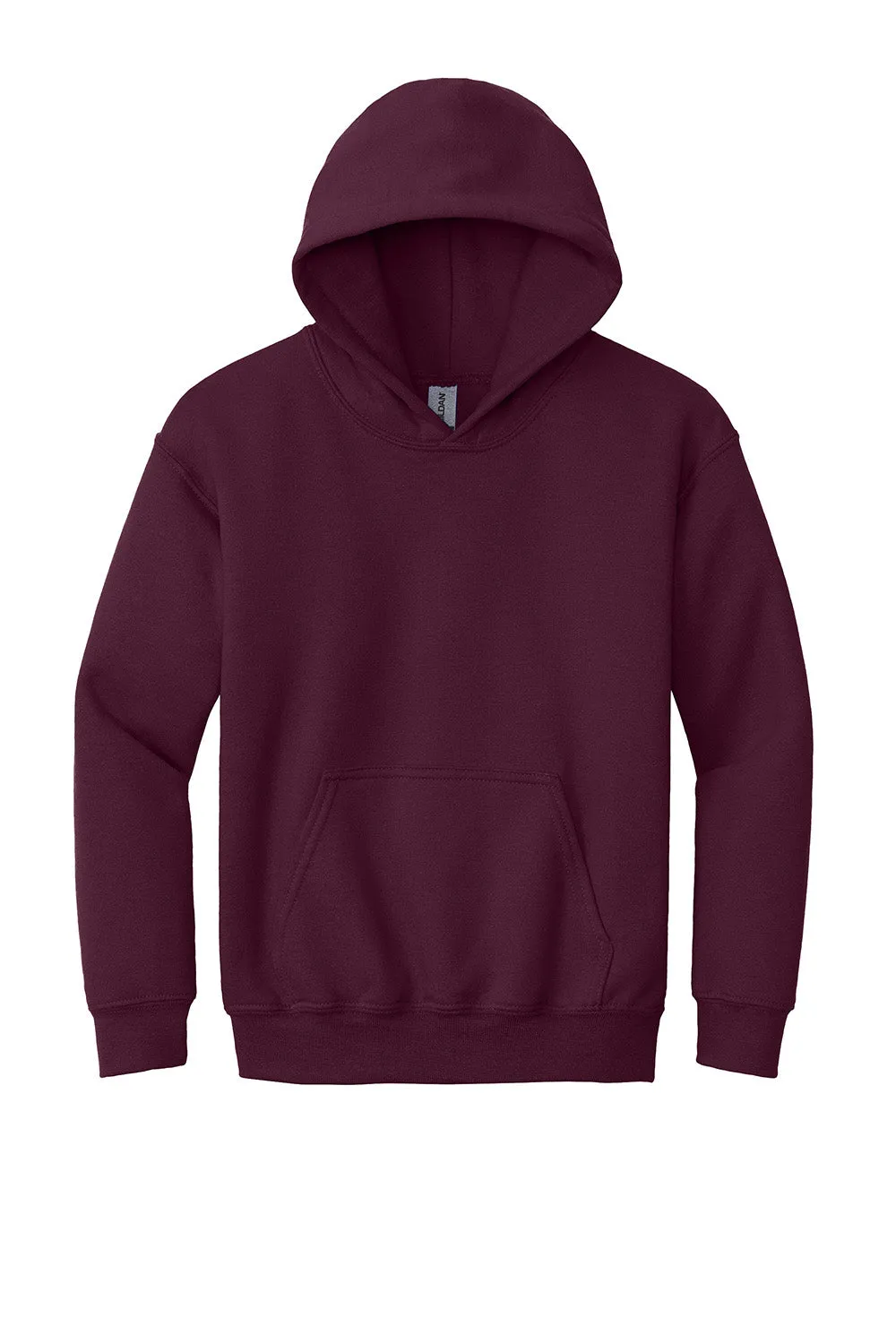 Gildan Youth Pill Resistant Hooded Sweatshirt Hoodie w/ Pouch Pocket - Maroon