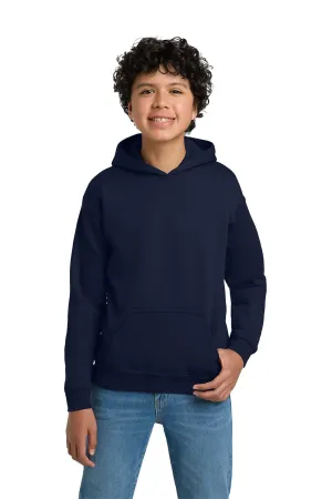 Gildan Youth Pill Resistant Hooded Sweatshirt Hoodie w/ Pouch Pocket - Navy Blue