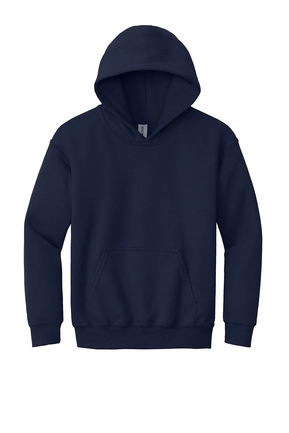 Gildan Youth Pill Resistant Hooded Sweatshirt Hoodie w/ Pouch Pocket - Navy Blue