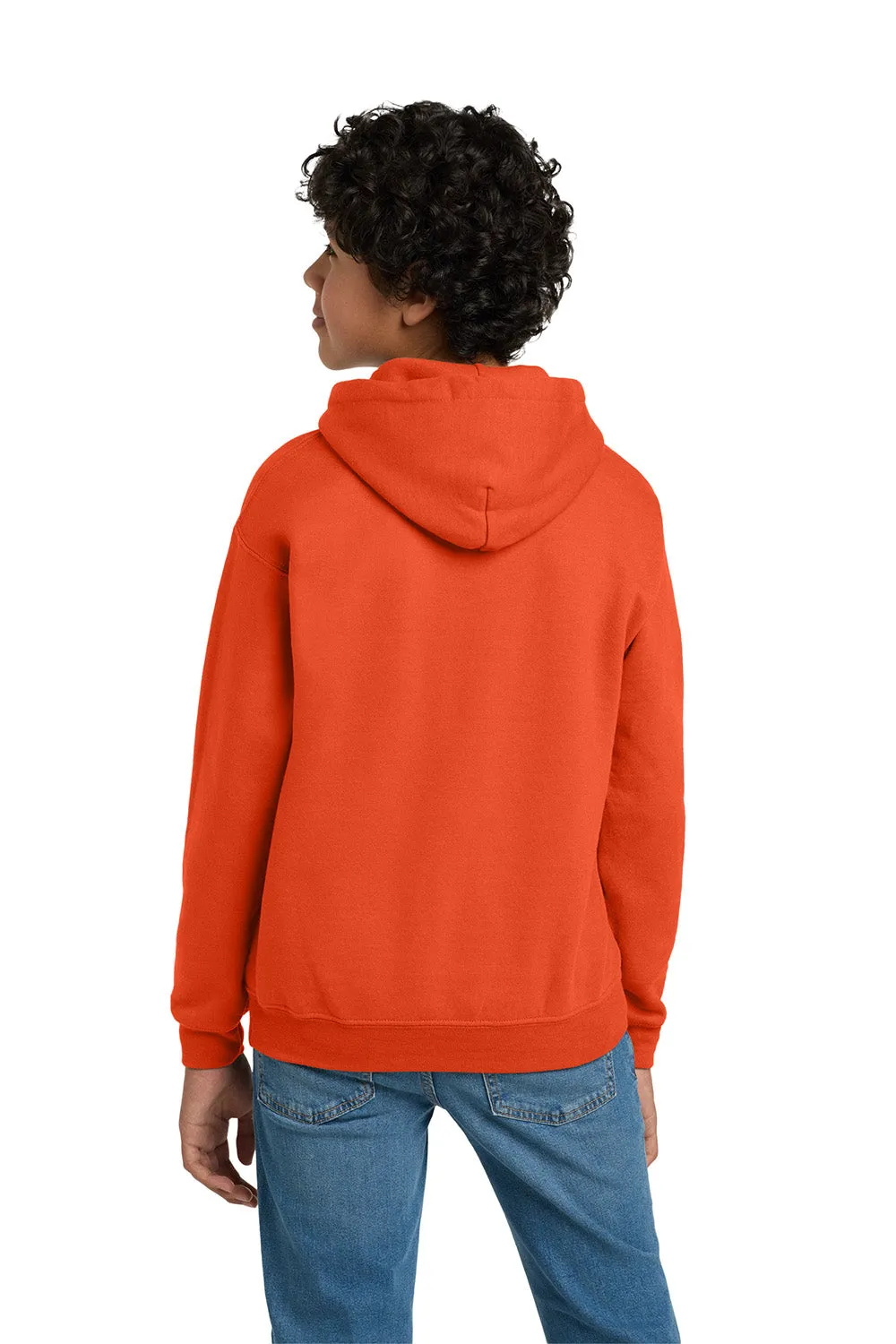 Gildan Youth Pill Resistant Hooded Sweatshirt Hoodie w/ Pouch Pocket - Orange