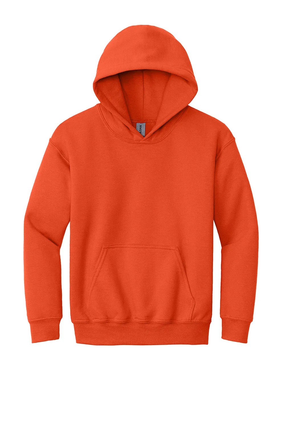 Gildan Youth Pill Resistant Hooded Sweatshirt Hoodie w/ Pouch Pocket - Orange