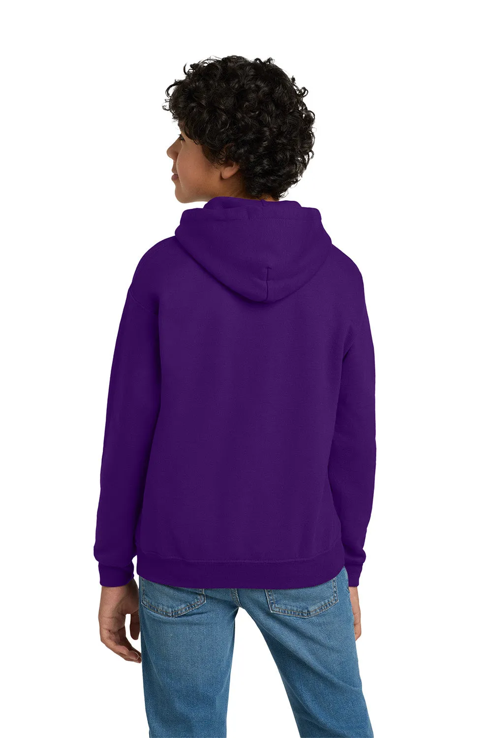 Gildan Youth Pill Resistant Hooded Sweatshirt Hoodie w/ Pouch Pocket - Purple  Affordable Clothing Gildan