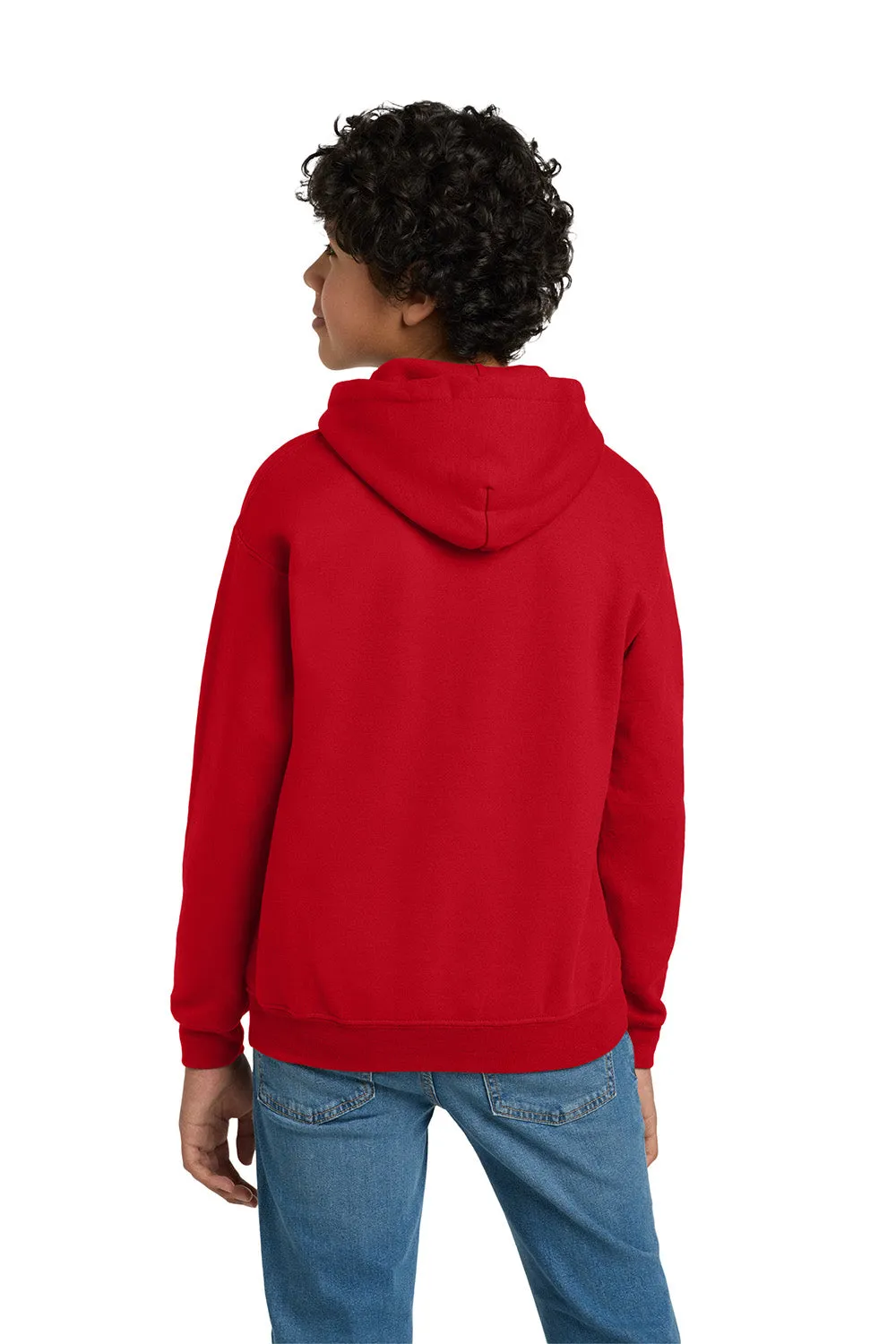 Gildan Youth Pill Resistant Hooded Sweatshirt Hoodie w/ Pouch Pocket - Red  Affordable Clothing Gildan