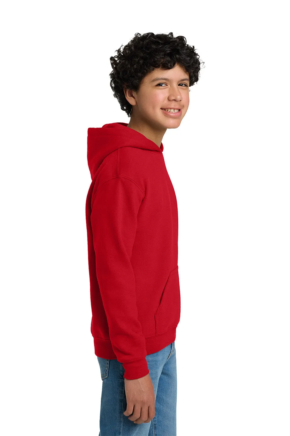 Gildan Youth Pill Resistant Hooded Sweatshirt Hoodie w/ Pouch Pocket - Red  Affordable Clothing Gildan