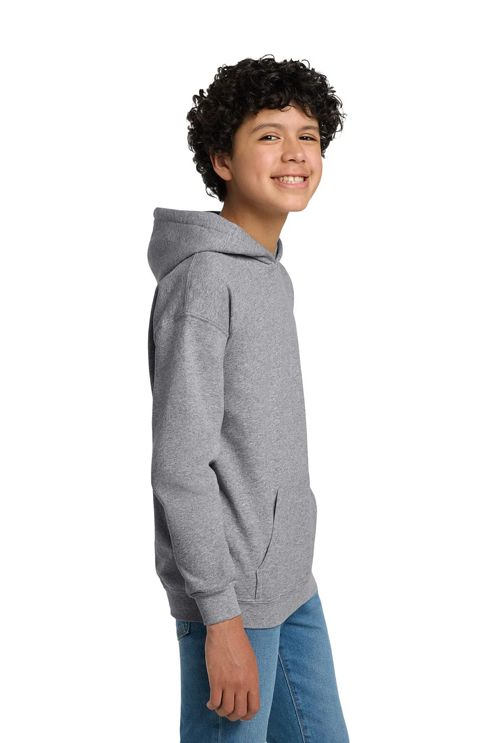 Gildan Youth Pill Resistant Hooded Sweatshirt Hoodie w/ Pouch Pocket - Sport Grey  Affordable Clothing Gildan