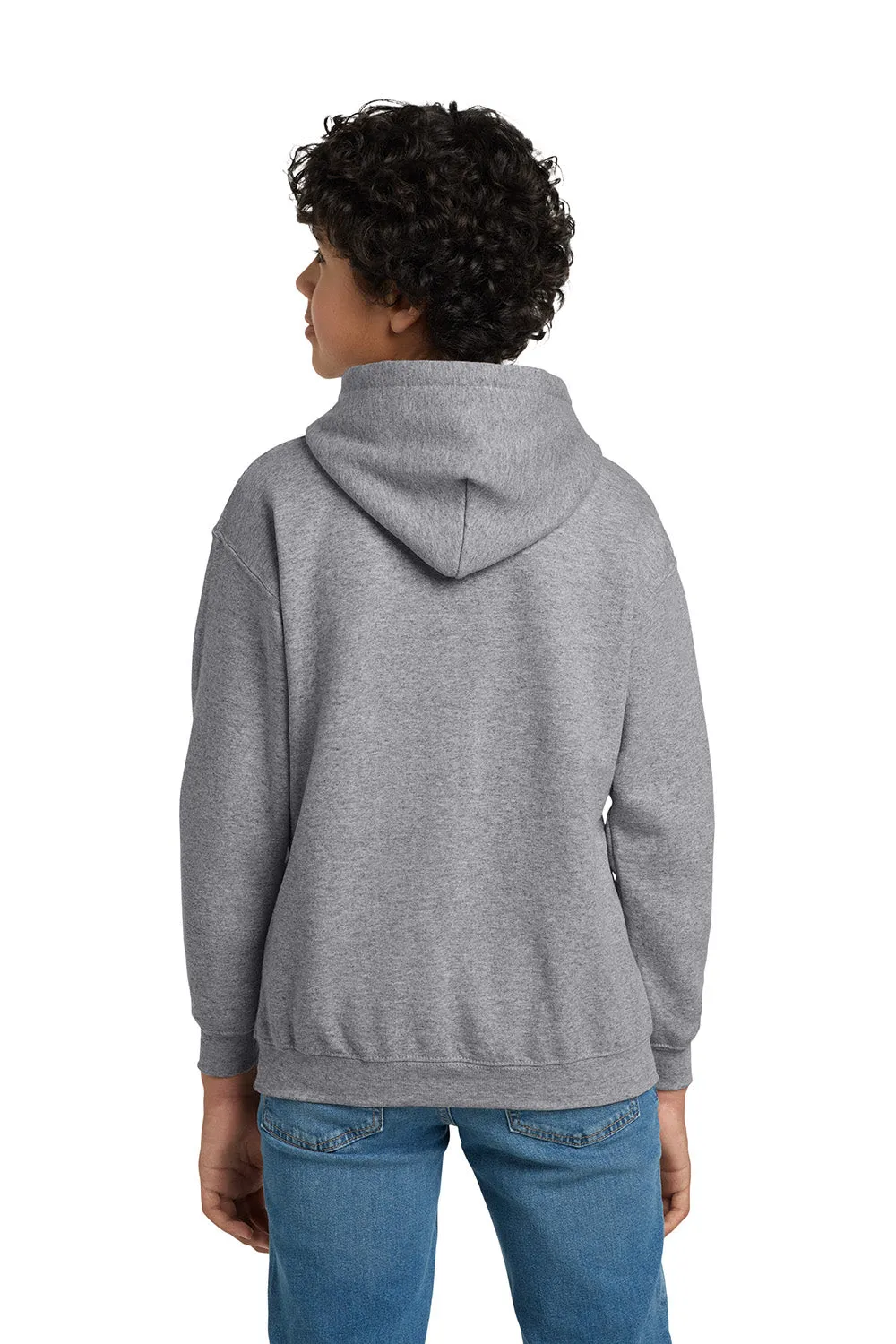 Gildan Youth Pill Resistant Hooded Sweatshirt Hoodie w/ Pouch Pocket - Sport Grey  Affordable Clothing Gildan