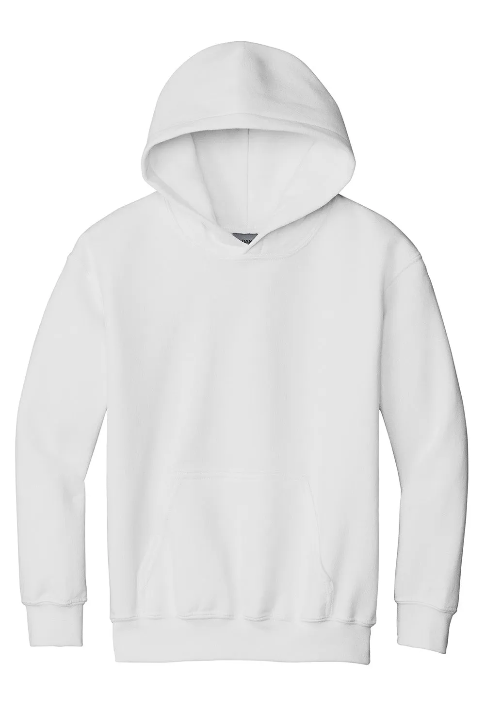 Gildan Youth Pill Resistant Hooded Sweatshirt Hoodie w/ Pouch Pocket - White