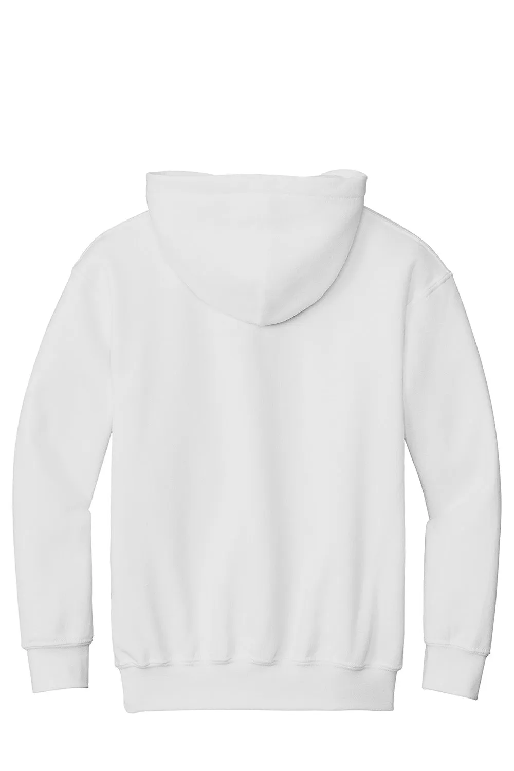 Gildan Youth Pill Resistant Hooded Sweatshirt Hoodie w/ Pouch Pocket - White