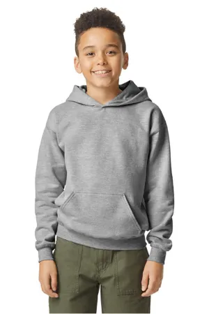 Gildan Youth Softstyle Hooded Sweatshirt Hoodie w/ Pouch Pocket - Sport Grey