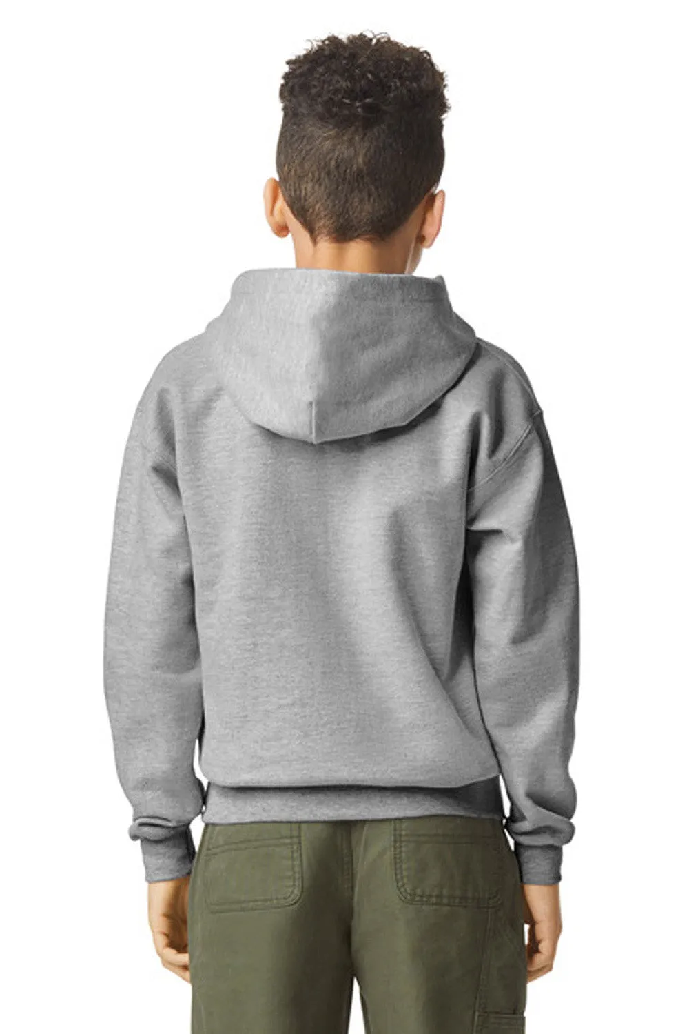 Gildan Youth Softstyle Hooded Sweatshirt Hoodie w/ Pouch Pocket - Sport Grey
