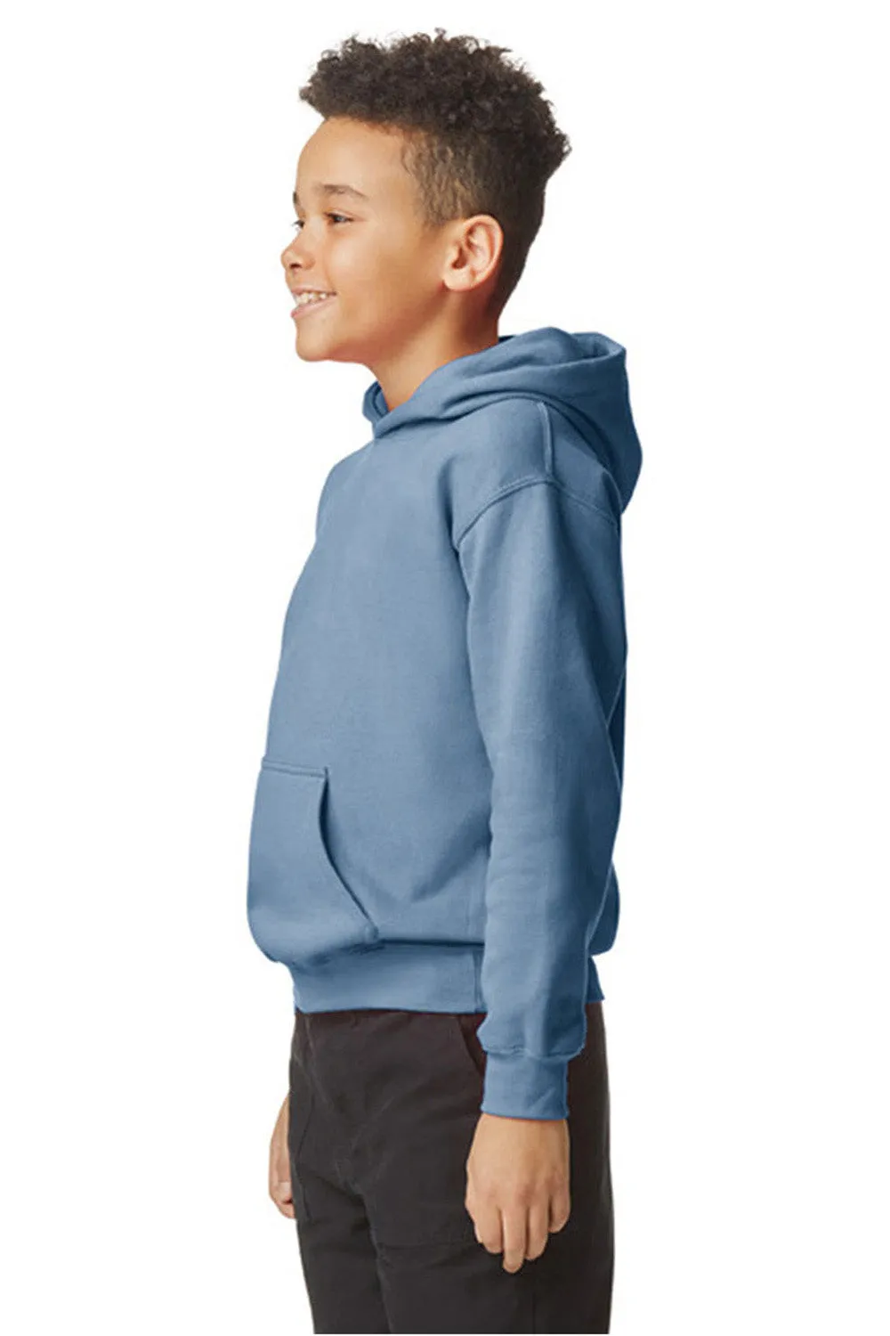 Gildan Youth Softstyle Hooded Sweatshirt Hoodie w/ Pouch Pocket - Stone Blue  Affordable Clothing Gildan