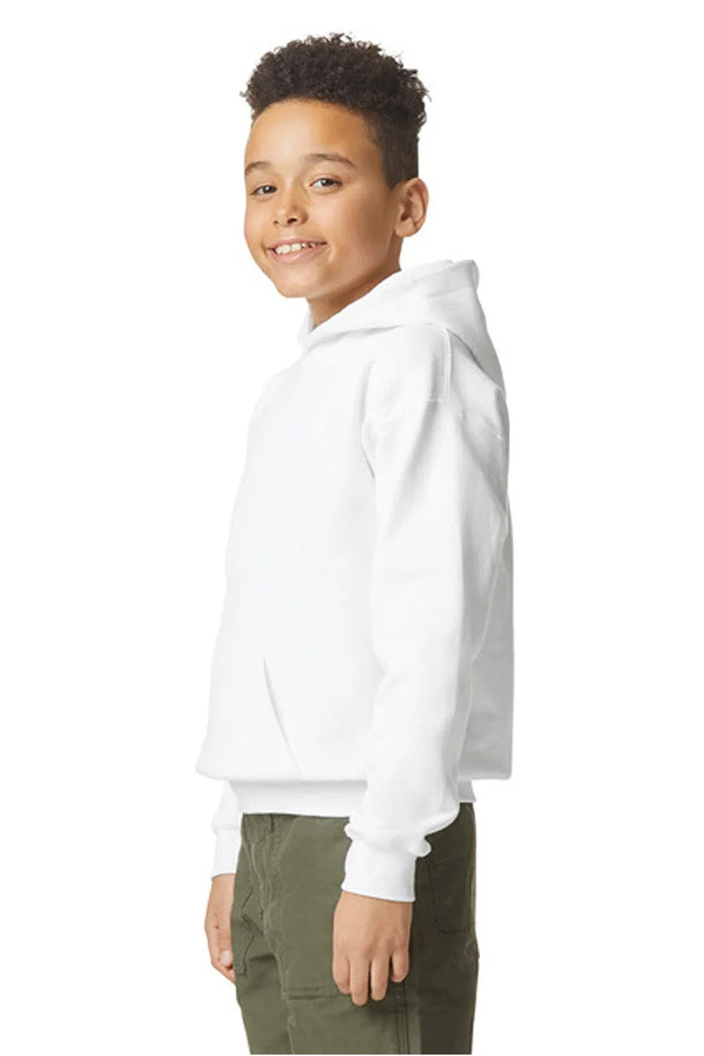 Gildan Youth Softstyle Hooded Sweatshirt Hoodie w/ Pouch Pocket - White  Affordable Clothing Gildan