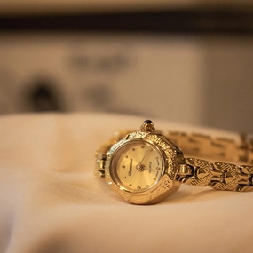 Gilding Copper Strips Middle Ancient Watch 
