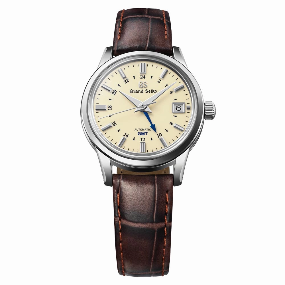 Grand Seiko Elegance Collection Mechanical GMT 39.5mm Cream Dial Gents Automatic Watch SBGM221G