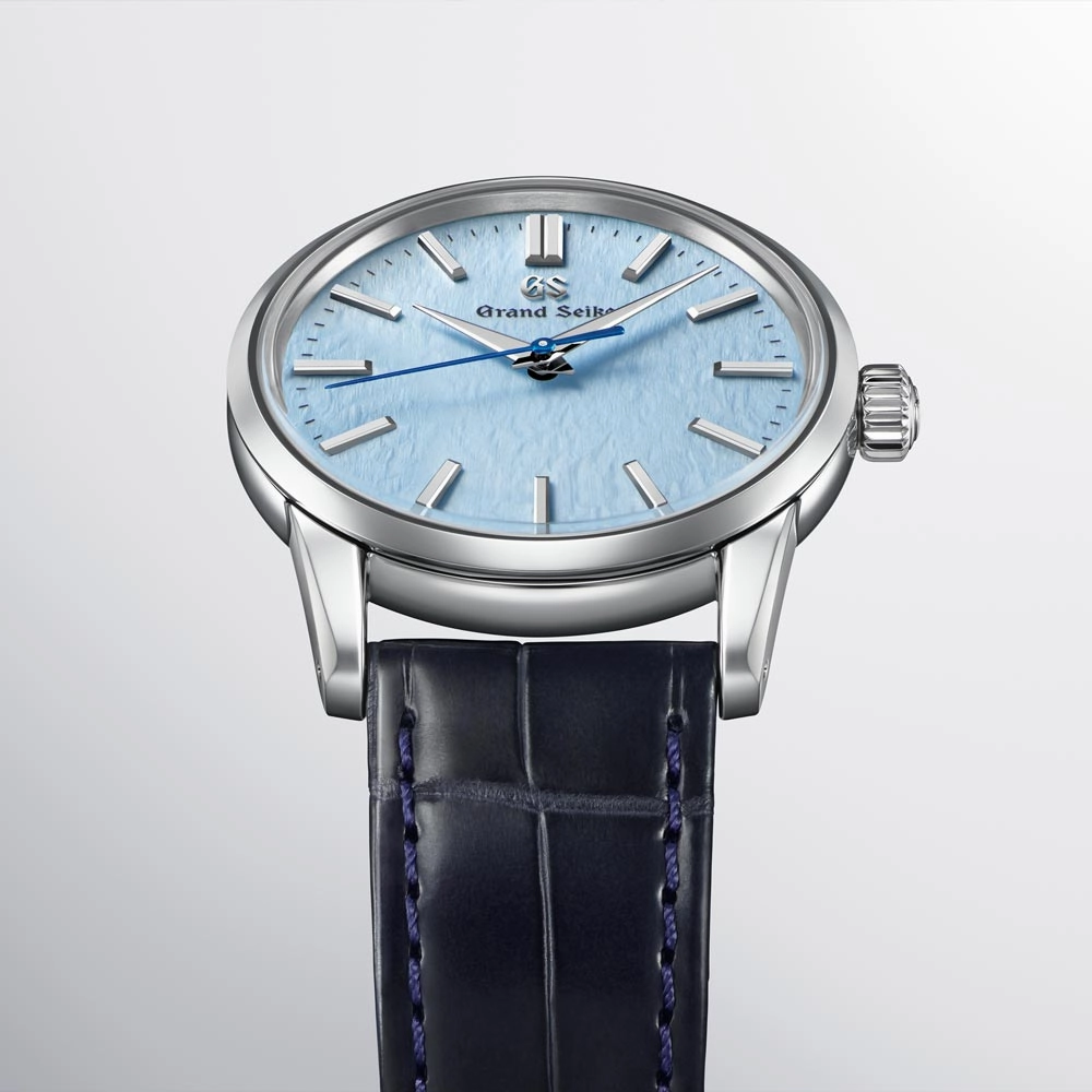 Grand Seiko Elegance Collection Skyflake Quartz 34mm Blue Dial Watch SBGX353G
