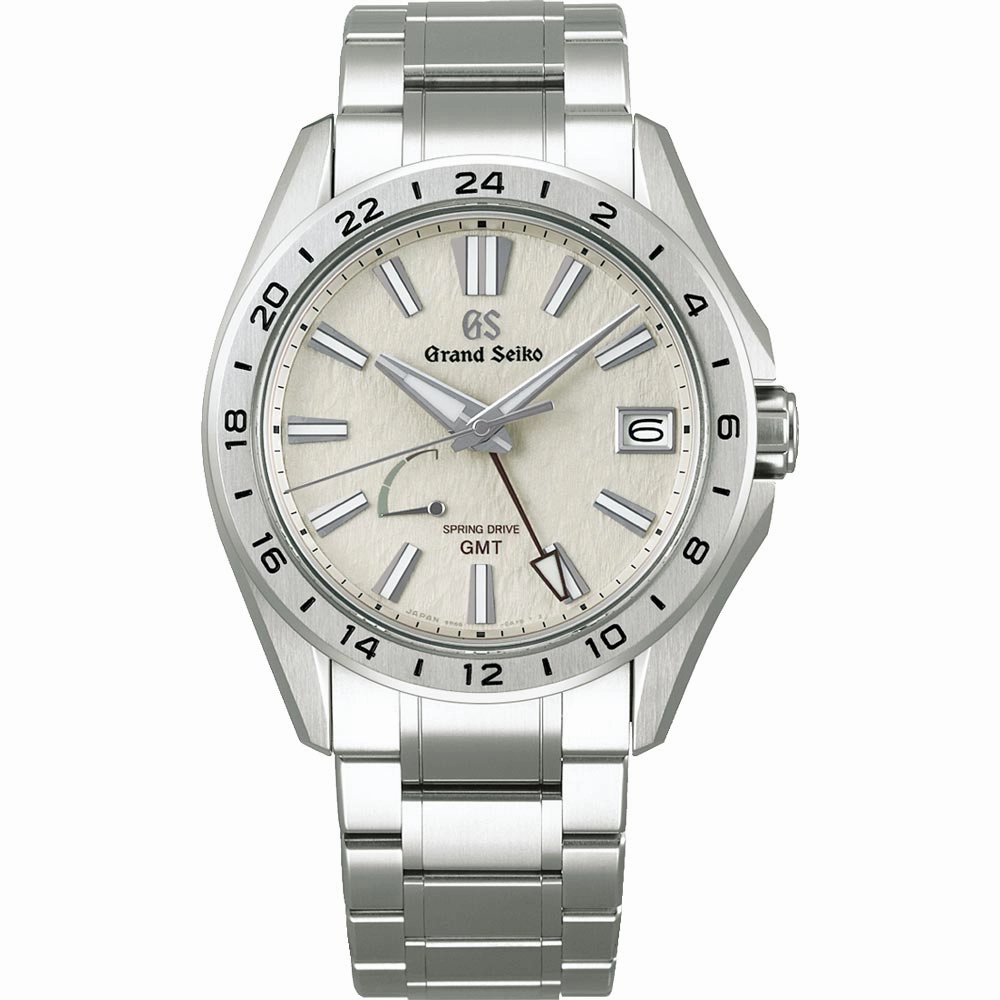 Grand Seiko Evolution 9 Mistflake Spring Drive GMT 41mm Grey Dial Titanium Gents Watch SBGE285G