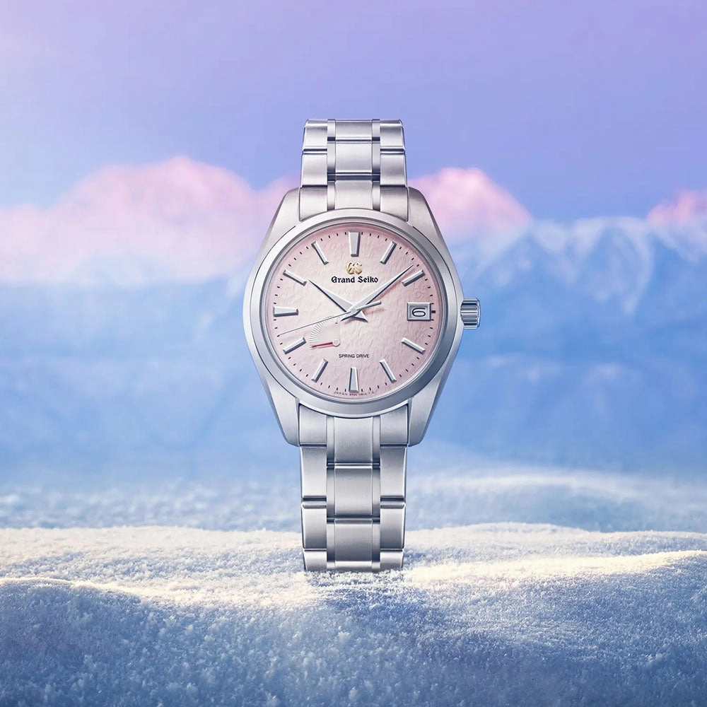 Grand Seiko Heritage Collection Spring Drive Snowflake 20th Anniversary Limited Edition 41mm Pink Dial Titanium Gents Watch SBGA497G
