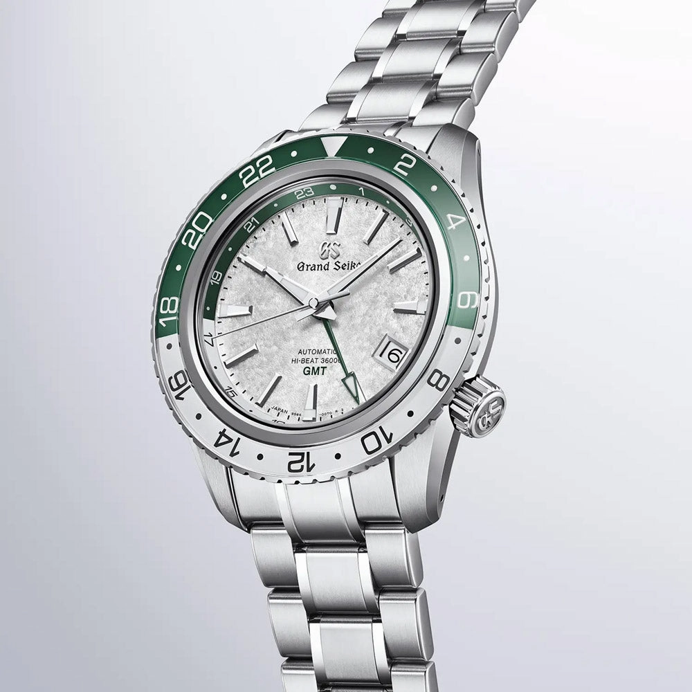 Grand Seiko Sports Collection Sekkei Snow Valley Hi-Beat Triple Timezone GMT 44mm Silver Dial Gents Watch SBGJ277G