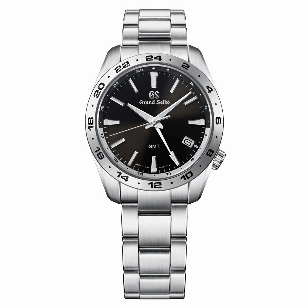 Grand Seiko Sports Collection Slate Quartz GMT 39mm Black Dial Gents Watch SBGN027G