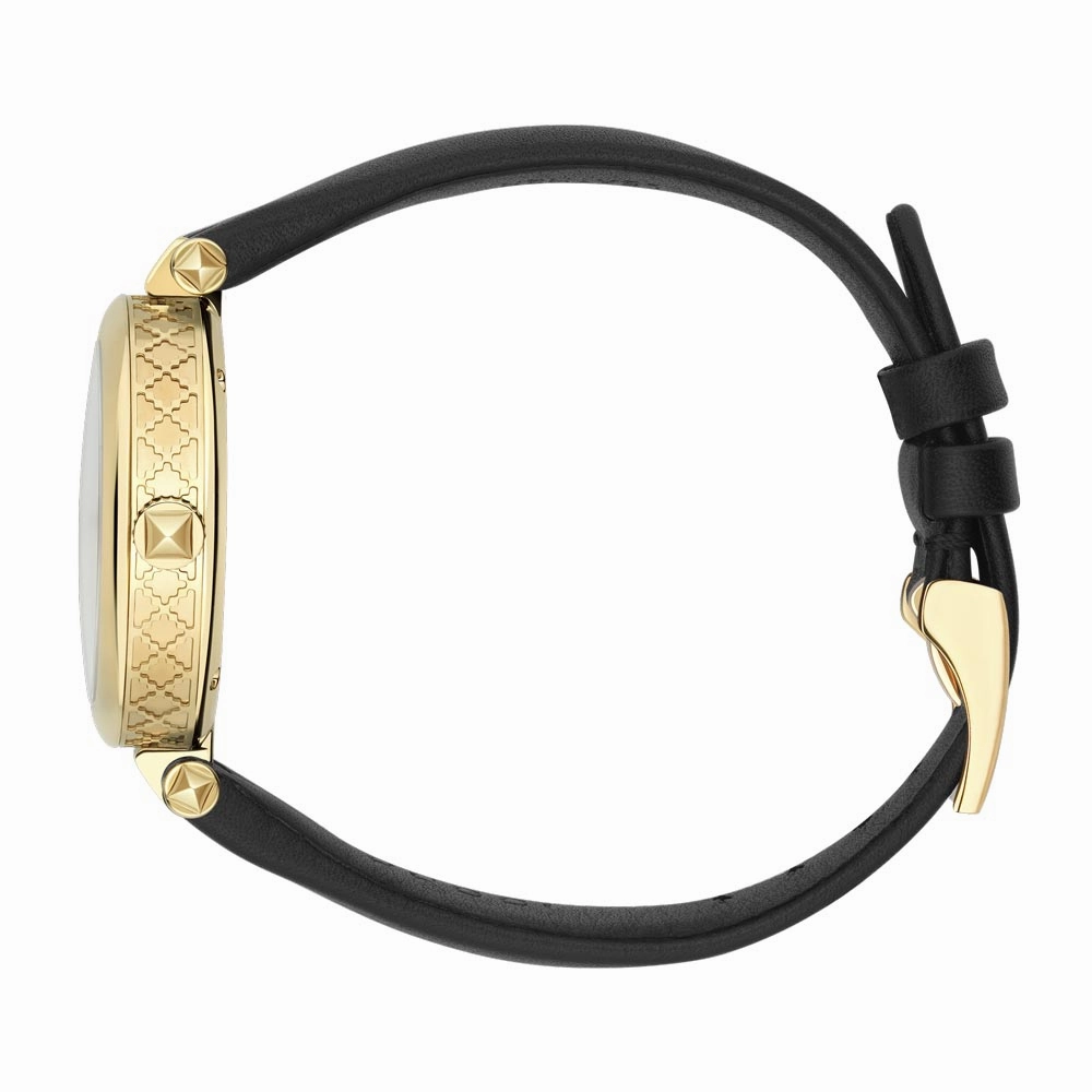 Gucci Diamantissima 32mm MOP Dial Yellow Gold PVD Steel Ladies Watch YA141404