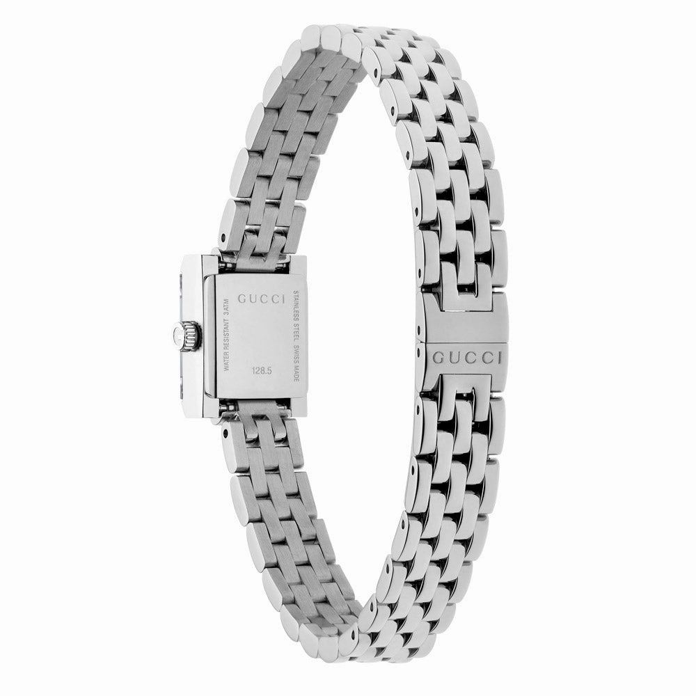 Gucci G-Frame Pink Dial Diamond Ladies Quartz Watch YA128539