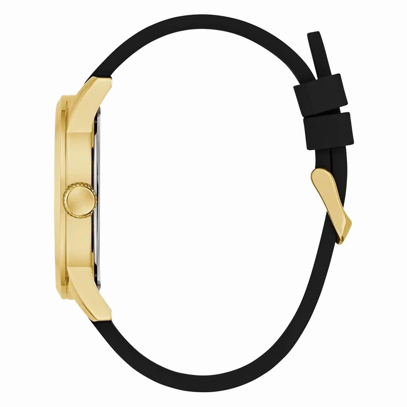 Guess Badge Black Dial Analogue Watch