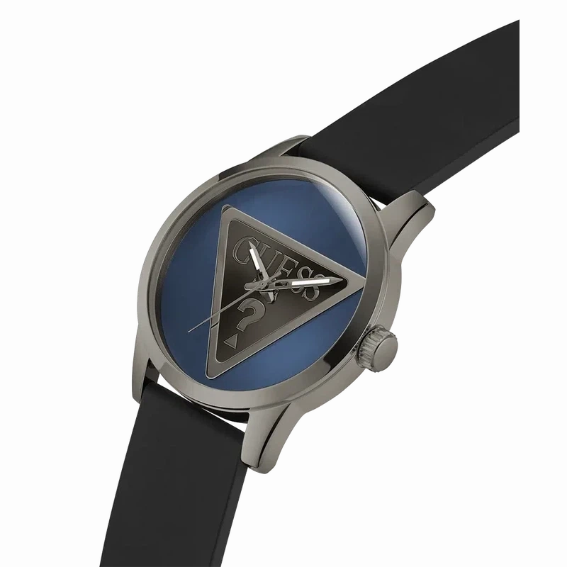 Guess Badge Blue Dial Analogue Watch