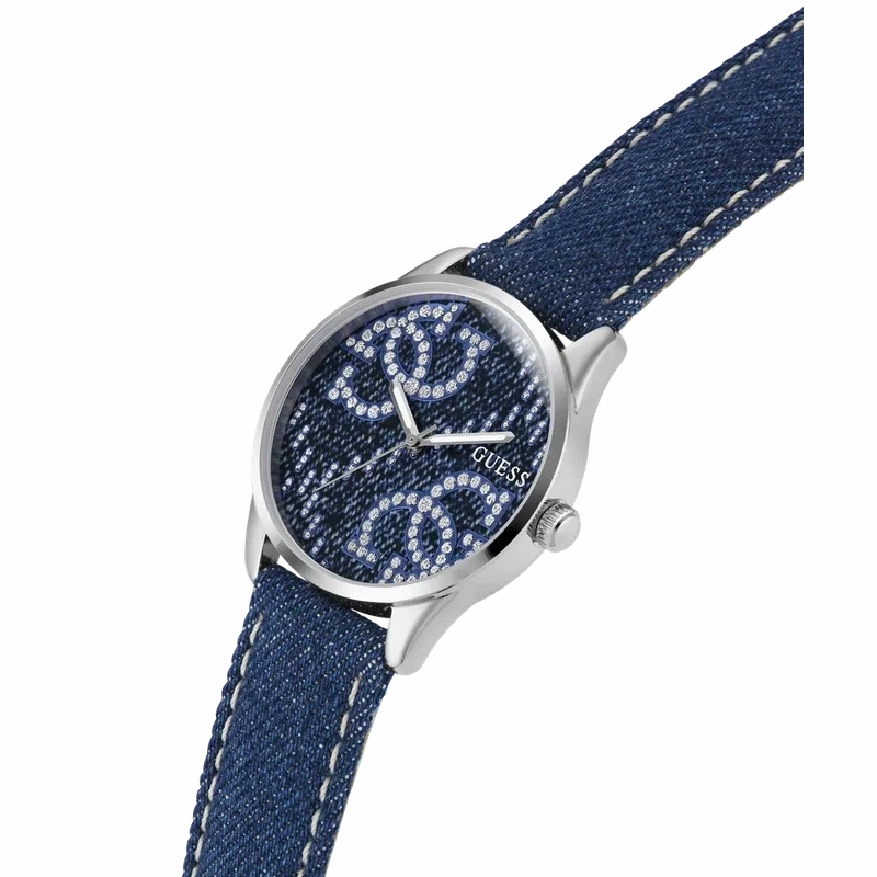 Guess G Stitch Blue Dial Analogue Watch
