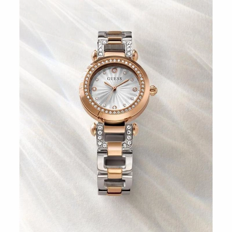 Guess Ladies 2-Tone Rose Gold Tone Analog Watch