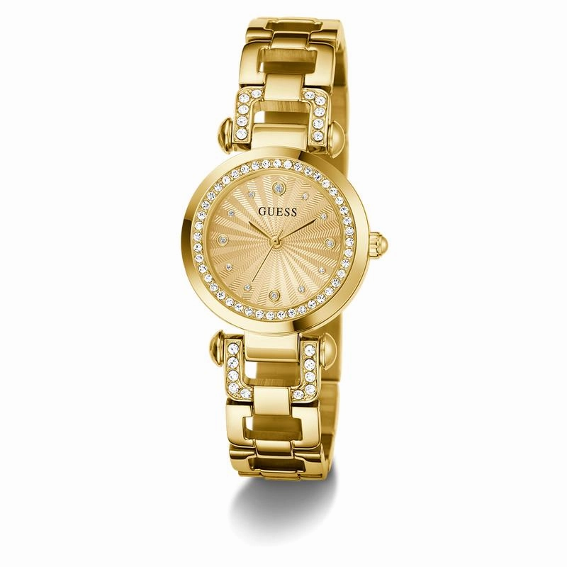 Guess Ladies Gold Tone Analog Watch