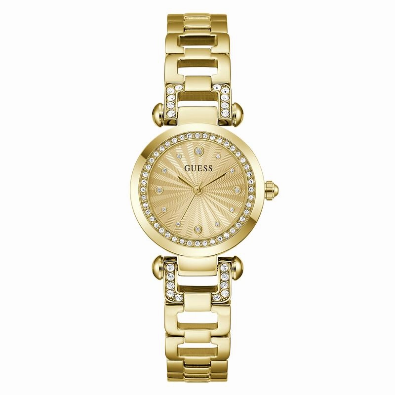 Guess Ladies Gold Tone Analog Watch