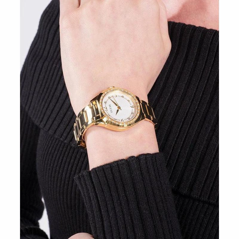 Guess Ladies Gold Tone Analog Watch