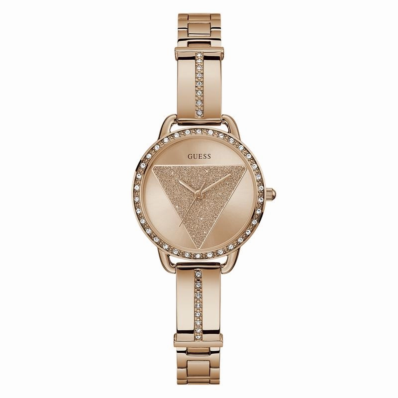 Guess Ladies Rose Gold Tone Analog Watch