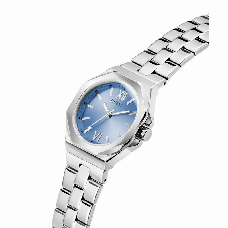 Guess Ladies Silver Tone Analog Watch