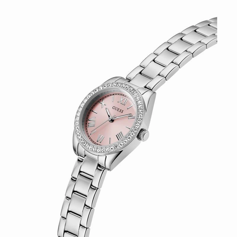 Guess Ladies Silver Tone Analog Watch