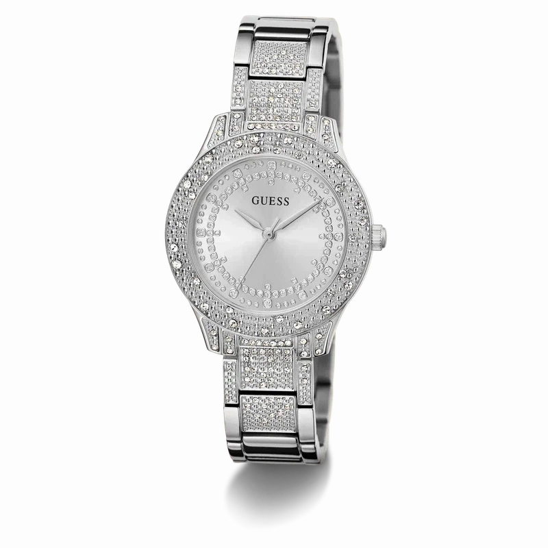 Guess Shooting Star Silver Dial Analogue Watch