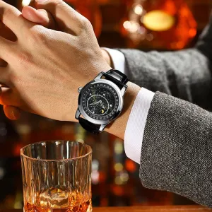 Gypsophila Men's Quartz Luminous Waterproof Fashion Business Watch 